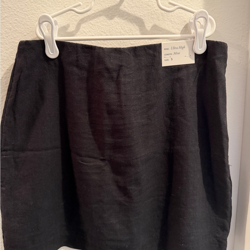 NWT Abercrombie Black Linen Skort sz S
